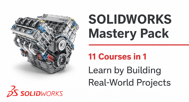 SOLIDWORKS Mastery Pack All-in-One Bundle – From Basics to Real Projects